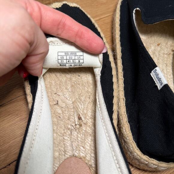 Soludos Dali Original Espadrille Womens 11 Black - Picture 4 of 7